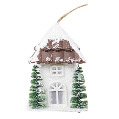 

Tailored Wood House Christmas Pendant Tree Decorations Ornaments Luminous Cabin House