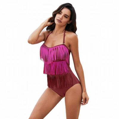 

Tube top swimwear Womens triangle one-piece swimsuit