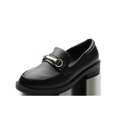 

-3 Europe&the United Kingdom England single shoes womens fashion simple&thick with thin w
