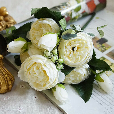 

1 Bouquet Artificial Fake Rose Silk Flower Bridal Hydrangea Wedding Party Décor