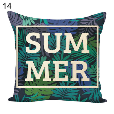 

Letter Leaves Square Throw Pillow Case Cushion Cover Home Sofa Bed Car Decor