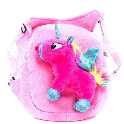 

Women Girls Cute Unicorn Plush Backpack Kids School Rucksack Bag