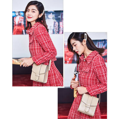 

2019 New Style Fashion Hot Women Elegant Bag Solid Shoulder Bag PU Buckle Textured Casual Fashion Shoulder Bag