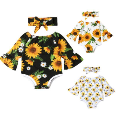 

Newborn Infant Baby Girls Bodysuit Romper Jumpsuit Outfits Long Sleeve Clothes