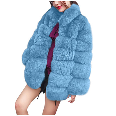 

Toponeto Womens Fashion Solid Lapel Faux Plush Coat Cardigan Loose Pocket Jacket Coat