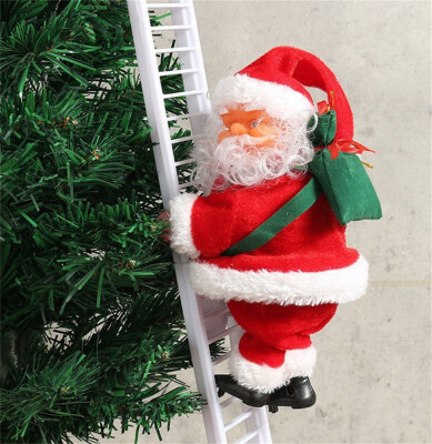 

Siaonvr Christmas Decoration Santa Claus Electric Climbing Hanging Xmas Ornament Toys