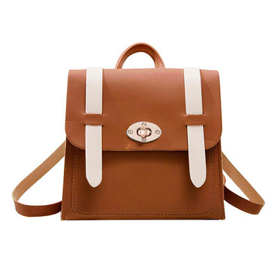 

Hit Color Backpacks Shoulder Bags Women Casual PU Leather Messenger Bags