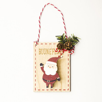 

1Pcs New Wooden Painted Santa Claus Pendant Creative Christmas Tree Gifts Hanging Clips For Christmas Decoration