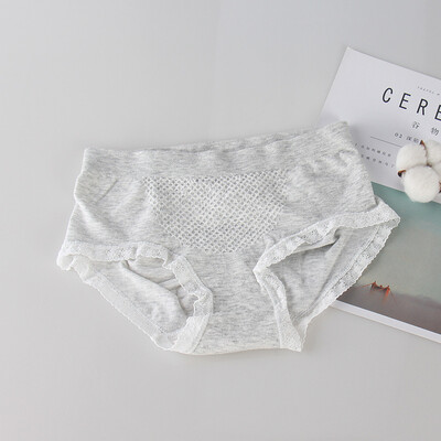 

Mid Waist Transparent Briefs Woman Sexy Lace Patchwork Panties Women White Underwear Breathable Ladies Female Lace Intimates
