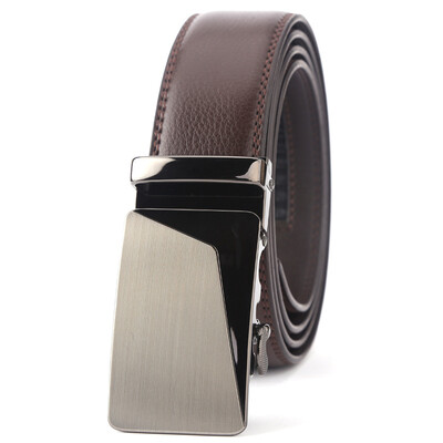 

top quality brown belt Cowskin be luxury mens genuine leather belts men automatic alloy buckle better gifts business choice