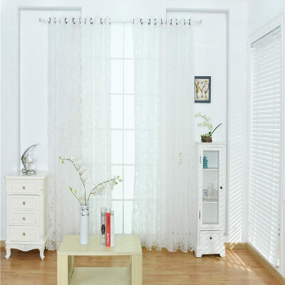 

Home Use Phoenix Tail Pattern Curtain Bedroom Living Room Balcony Kitchen Hotel Decoration Elegant Sun-shading Window Gauze