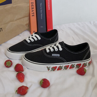

Spring Female Shoes Canvas Shoes Student Hundreds of Korean Version Uzzang Retro-Hong Kong Footwear Female Board Shoes