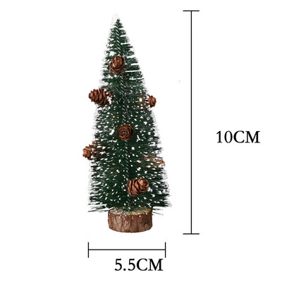 

Siaonvr Mini Pine Needle Christmas Tree Party Decoration Flocking Sticky White Snow Tree