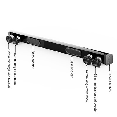 

LP-09 Sound Bar Bluetooth 50 Speaker 40W Subwoofers 3D Home Theater Sound Amplifier Wall-mounted Remote Control AUX IN