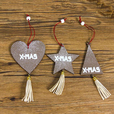 

Wooden Christmas Hanging Decoration Painted Christmas Love Letter Card Pendant