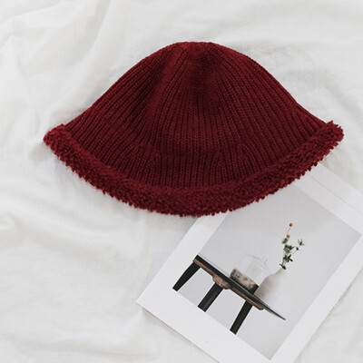 

Tailored Fashion Women Casual Thermal Woolen Hat Knitted Hat Bucket Hat Bucket Hat Cap
