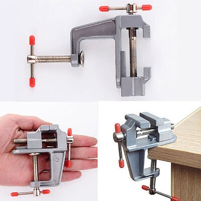 

〖Follure〗Aluminum Table Bench Top Vise Vice Universal Swivel Clamp-On 360 Degree Rotating