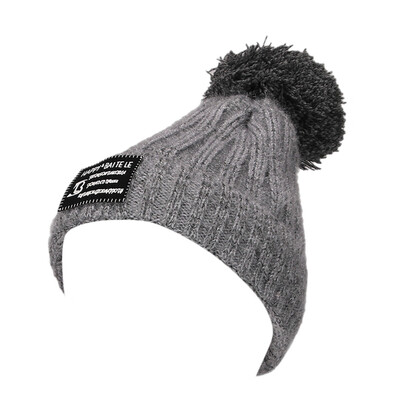 

Tailored Women Hairball Letter Winter Keep Warm Crochet Ski Hat Braided Cap