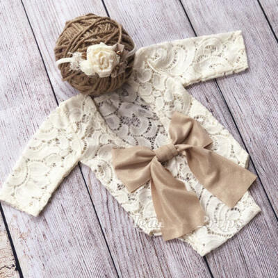 

US Baby Girl Infant Lace Bowknot Romper Bodysuit Jumpsuit Outfits Sunsuit Summer