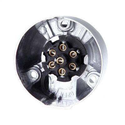 

Tirol Tirol 7-Pin Trailer Socket Heavy-Duty Round Pin 7- Pole Wiring Socket 12V Towbar Towing Caravan Truck Socket Vehicle End N T
