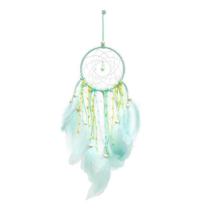 

Green Feathers Handmade Dreamcatcher Dream Catcher Net Wedding Decor