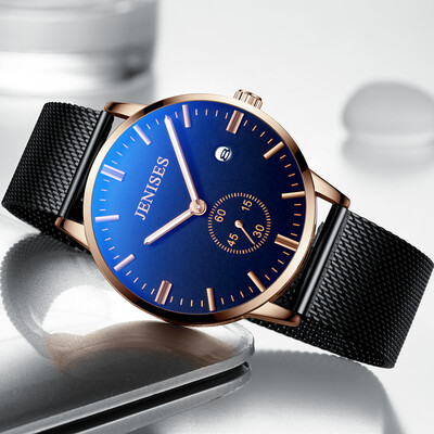 

True belt non-mechanical watch male students waterproof mens watch Korean version of quartz watch network celebrity watch