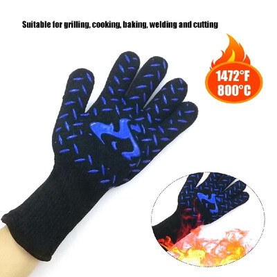 

Kitchen Gloves BBQ Heated Heat-resistant Multi-purpose Cooking Gloves Suitable for Grilling Cooking Baking Welding&Cutting