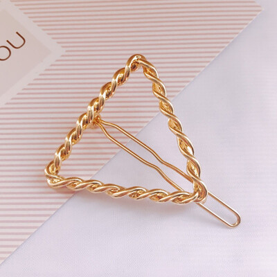 

WomenHair Barrette Clips Alloy Hollow Out Geometric Shaped Hairgrips Hair Pin Hair Accessories