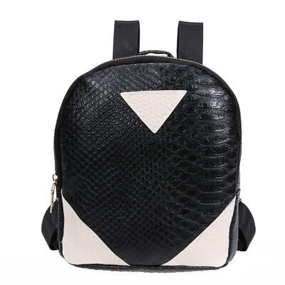 

Casual Women Fashion Coarse Texture Triangle Pattern Portable Backpacks