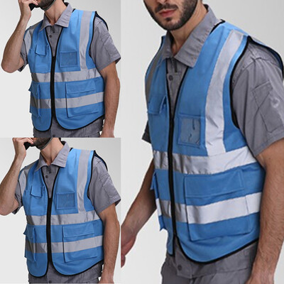 

Hi-Vis Visibility Security Work Vest Two Tone Reflective Jacket Safety Coat