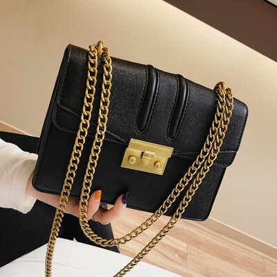 

Women 2019 on the new tide Korean ins Super Dionysus bag Joker shoulder slung chain small square bag
