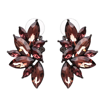 

JURAN 10 Colors Fashion Brincos Factory Price Vintage Full Crystal Stud Earrings Maxi Statement Earrings for Women Party Jewelry