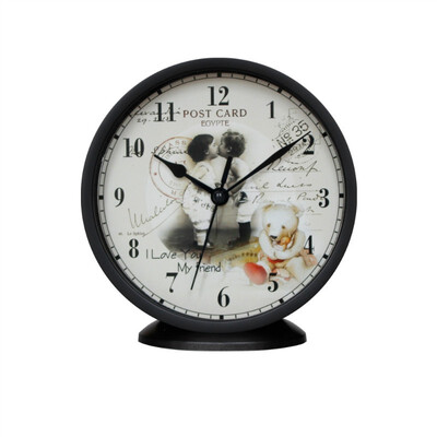 

SAC SMARTEN ARTS romantic love clock face mute 6" black table wall 2 with electronic wall clock 8814
