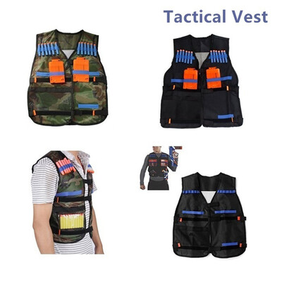 

Tactical Vest With Storage Pockets & Soft Bullet Darts For Nerf N-Strike Elite Team