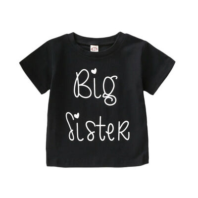 

UK Infant Baby Boys Girls Big Sister Little Brother Romper Tops T-shirt Clothes