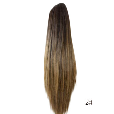 

Gobestart Women Fashion Claw Clip Long Straight Ponytail Hair Extensions Wig Hairpiece A