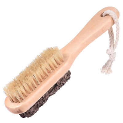 

Wooden Natural Bristle Feet Cleaning Brushes Exfoliating Bath Scrubbers