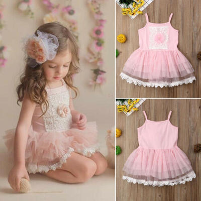 

Princess Wedding Party Prom Birthday Dress Skirt Tutu Dresses for Baby Girl 1-6Y