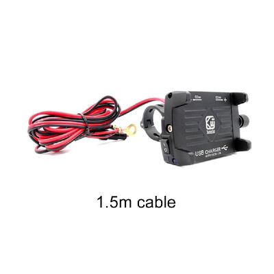 

Aluminum Super Solid Stable Motorcycle Handlebar Phone Holder GPS MountUSB Charger Fast Charging Silvery