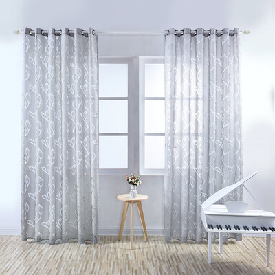 

Gobestart 1Pcs Solid Window Curtain Drape Panel Daylight Protection Sheer Scarf Valances