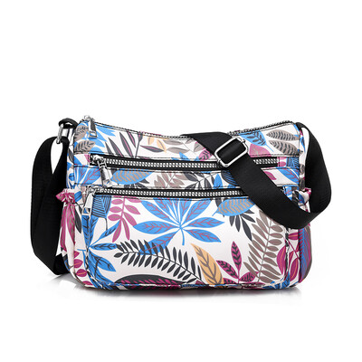 

Printed Oxford Bag Multi-layer Large Capacity Leisure Middle-aged Mother One Shoulder Slant Bag Canvas