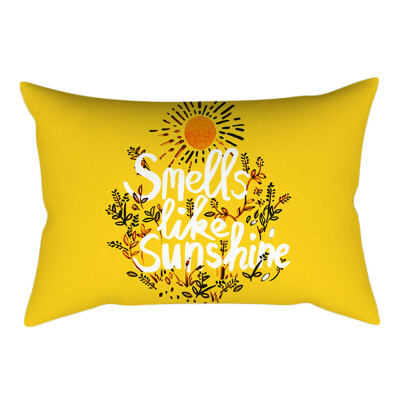 

〖Follure〗Pineapple Leaf Yellow Pillow Case Sofa Car Waist Throw Cushion Cover Home Decor