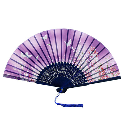 

〖Follure〗Folding Fans Handheld Fans Bamboo Fans Womens Hollowed Bamboo Hand Holding Fan