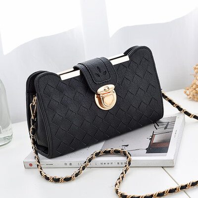 

Small bag new Korean version of the one-shoulder chain bag lock buckle weaving small fragrance handbags