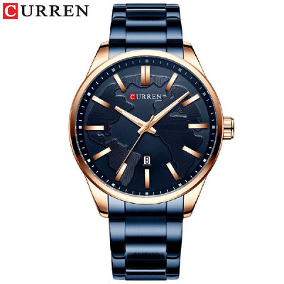 

Curren 8366 Watch Men Waterproof Calendar Quartz Wrist Watch Business Alloy Case Stainless Steel Band Watch