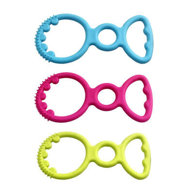 

Pets Dog Hand Ring Shape Squeaky Resistant Bite Teeth Cleaning Rubber Toys