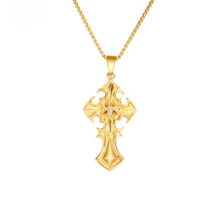 

Stainless Steel Cross Necklace For Men Woman Punk Cute Vintage Rock Hiphop LP0013