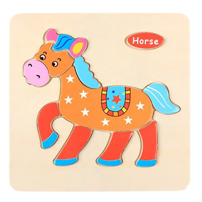 

Gotoamei Wooden Puzzle Educational Developmental Baby Kids Training Toy