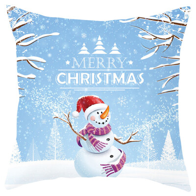 

Siaonvr Merry Christmas Short Plush Pillowcase Sofa Pad Set Home Decoration 18x18 Inch