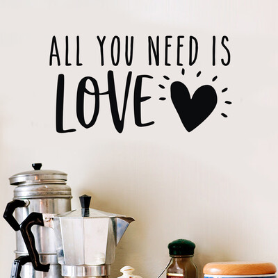 

〖Follure〗ALL YOU NEED IS LOVE Removable Art Vinyl Mural Home Room Decor Wall Stickers